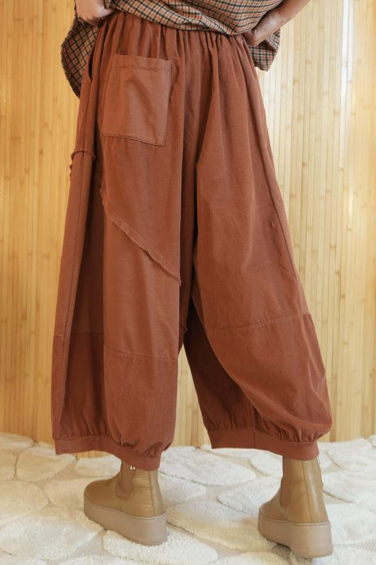 Cooper Needlecord Panel Bloom Pant Rust